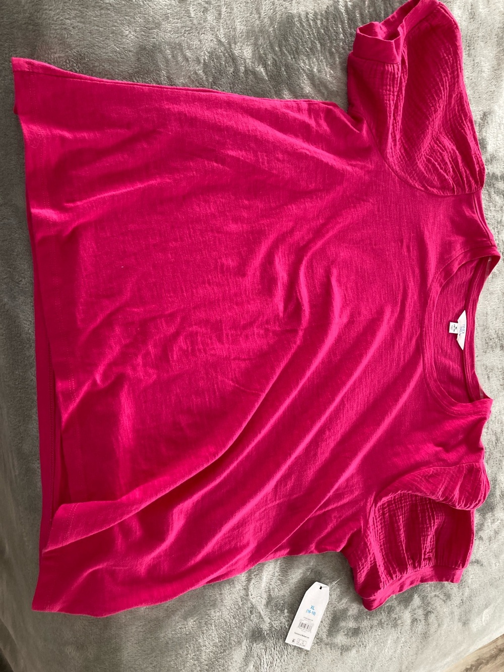 Time and tru hot pink short sleeve shirt